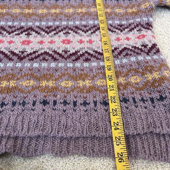 Sundance Lambswool Fair Isle Crewneck Sweater Nordic Colorful Striped L - Picture 6 of 6